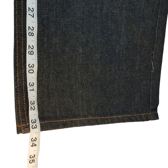 Phat Farm Vintage Y2K Baggy Wide Leg Hip Hop Black Wash Denim Jeans Men's 40x34